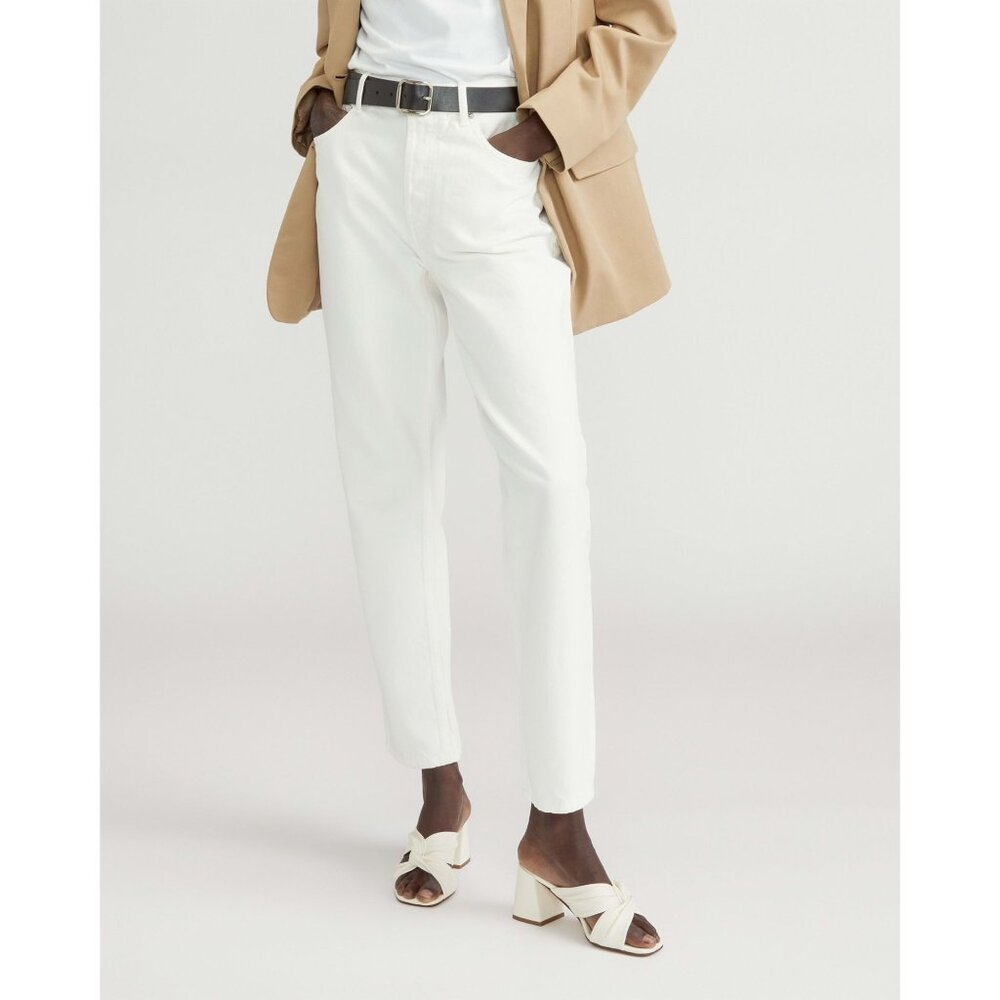 Everlane Womens The 90s Cheeky Jean Vintage Bone Ivory High Rise No Stretch 28